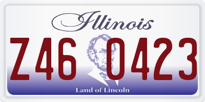 IL license plate Z460423