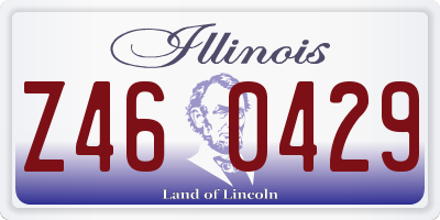 IL license plate Z460429