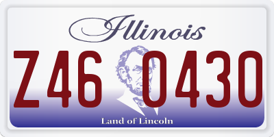IL license plate Z460430