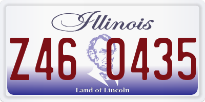 IL license plate Z460435