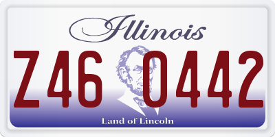 IL license plate Z460442