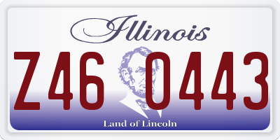 IL license plate Z460443