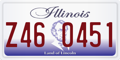 IL license plate Z460451