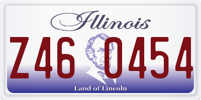 IL license plate Z460454