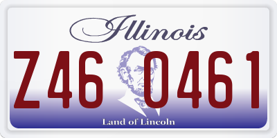 IL license plate Z460461