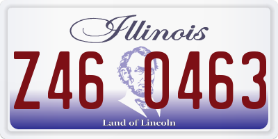 IL license plate Z460463