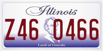 IL license plate Z460466