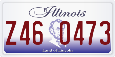 IL license plate Z460473