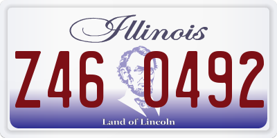 IL license plate Z460492