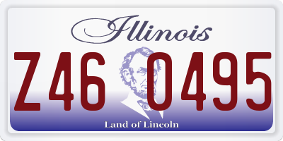 IL license plate Z460495