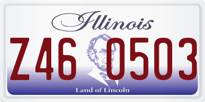 IL license plate Z460503