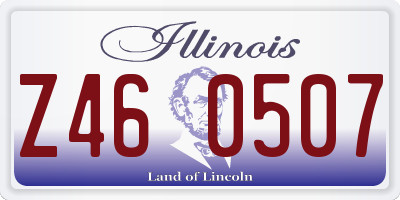 IL license plate Z460507