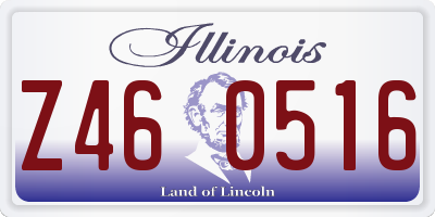 IL license plate Z460516
