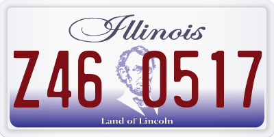 IL license plate Z460517