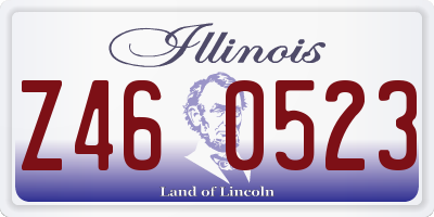 IL license plate Z460523