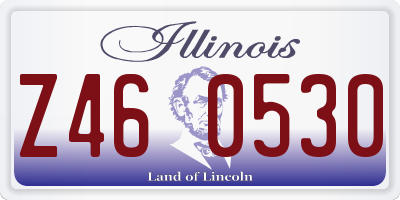 IL license plate Z460530