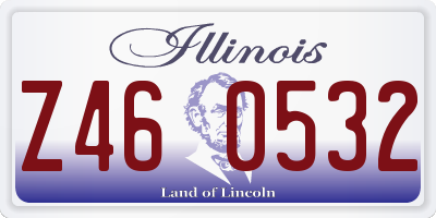IL license plate Z460532