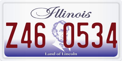 IL license plate Z460534