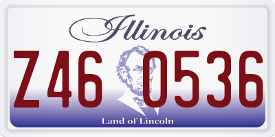 IL license plate Z460536