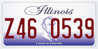 IL license plate Z460539