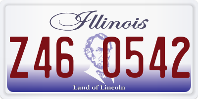 IL license plate Z460542