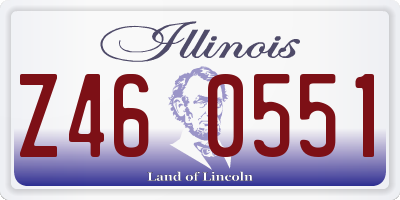 IL license plate Z460551