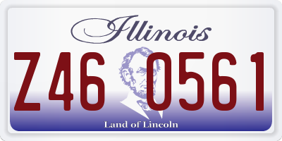 IL license plate Z460561