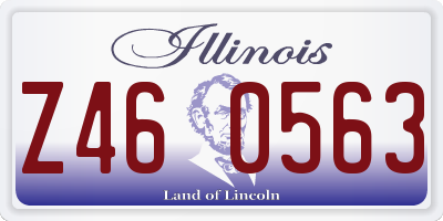 IL license plate Z460563
