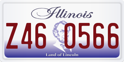 IL license plate Z460566