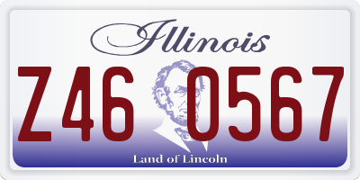 IL license plate Z460567