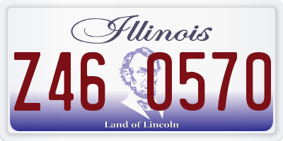 IL license plate Z460570