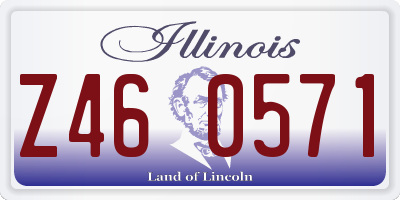 IL license plate Z460571
