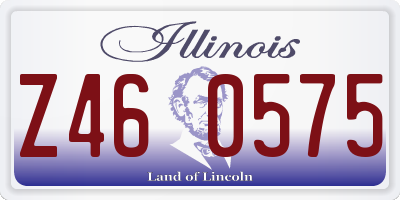 IL license plate Z460575