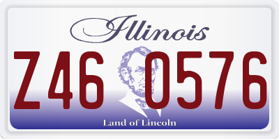 IL license plate Z460576