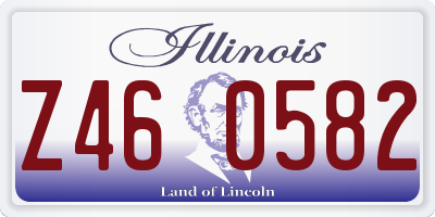 IL license plate Z460582