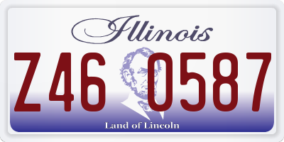 IL license plate Z460587