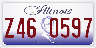 IL license plate Z460597