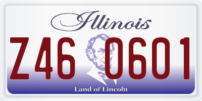 IL license plate Z460601