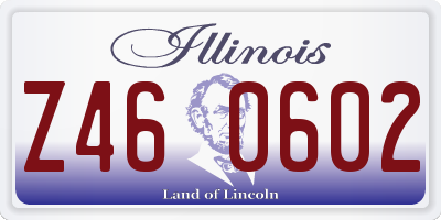 IL license plate Z460602