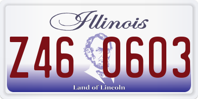 IL license plate Z460603