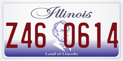 IL license plate Z460614