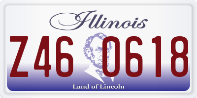 IL license plate Z460618