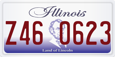 IL license plate Z460623