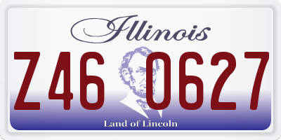 IL license plate Z460627