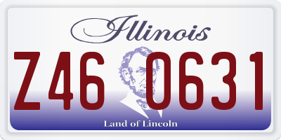 IL license plate Z460631