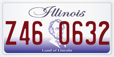 IL license plate Z460632