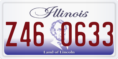 IL license plate Z460633