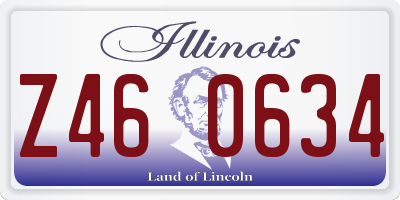 IL license plate Z460634
