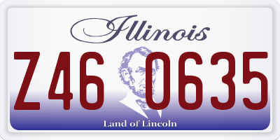 IL license plate Z460635