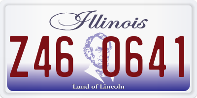 IL license plate Z460641